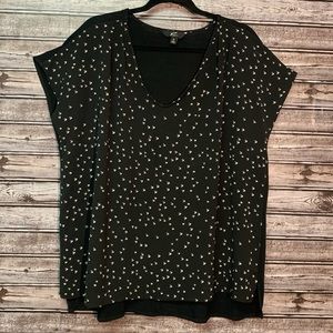 GRU Plus Size Black Blouse Size 2x